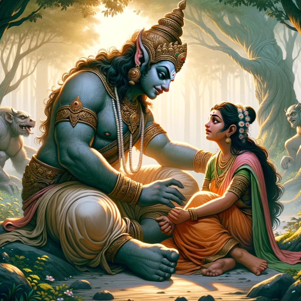 Sarama Assures Sita that Rama is Alive